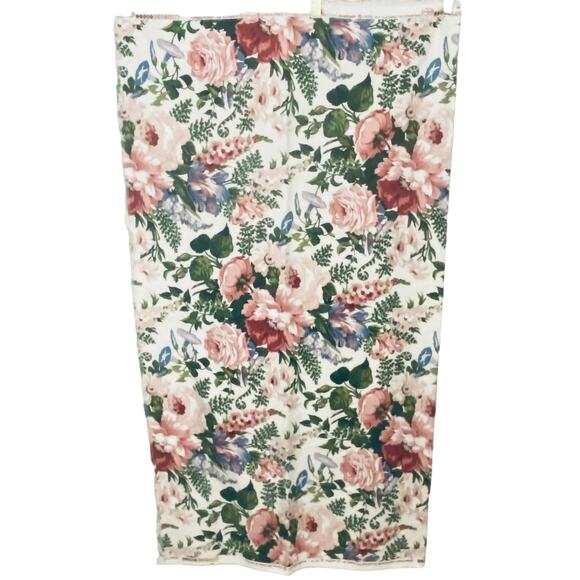 Waverly Spring Fever Cotton Fabric Remnant 59” x 55” Pink Floral Cottage READ - Picture 1 of 10